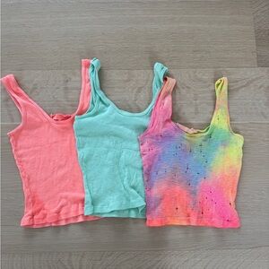 Emma & Sam Colorful Tank Tops - Pink, Mint, Tie-Dye